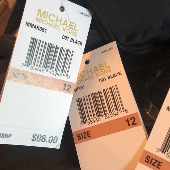 Michael Kors High-Neck Cross-Front One-Piece Swimsuit Black $98 - Picture 6 of 6